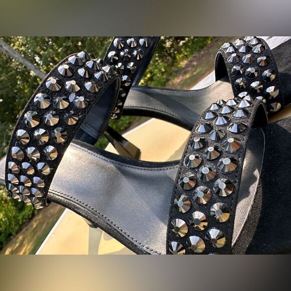 Michael Kors Clara Black Studded Heeled Sandals – Glamorous & Chic - Picture 5 of 17